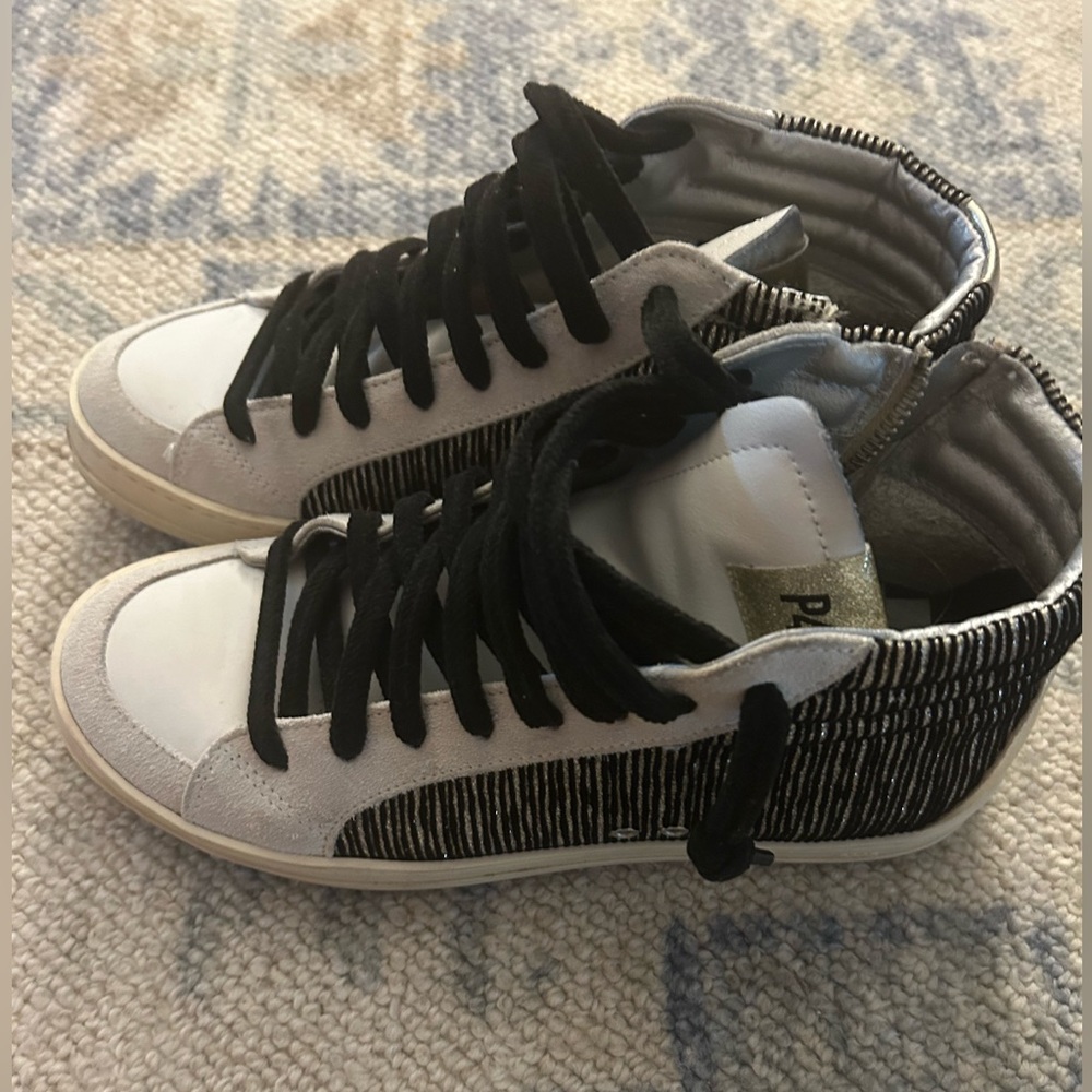 P448 Women's High-Top Sneakers - Black and White